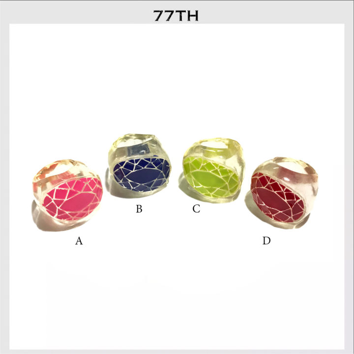 77th-cartoon-diamond-ring-set-เซทแหวนเพชรการ์ตูนเรซิ่น