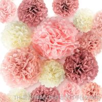 【LZ】▫✔  16pcs Paper Flower Ball Birthday Party Decoration Supplies Set Rose Gold Paper Flower Ball Paper Ball Ornament Wholesale