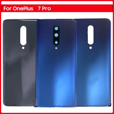 New For OnePlus 7 Pro Battery Back Cover Rear Door For OnePlus 7 7Pro Battery 3D Glass Panel Housing Case Adhesive Replace