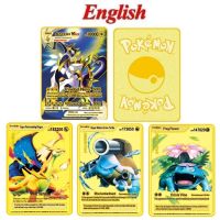 【CW】♣  10000HP Arceus Vmax Cards English Iron Metal Pokmo Letters Kids Game Collection
