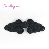 BRISTLEGRASS 5 Pair Handmade Black Chinese Knot Button Frog Closure Ribbon Fastener Cheongsam Costume Tang Suit DIY Sewing Craft