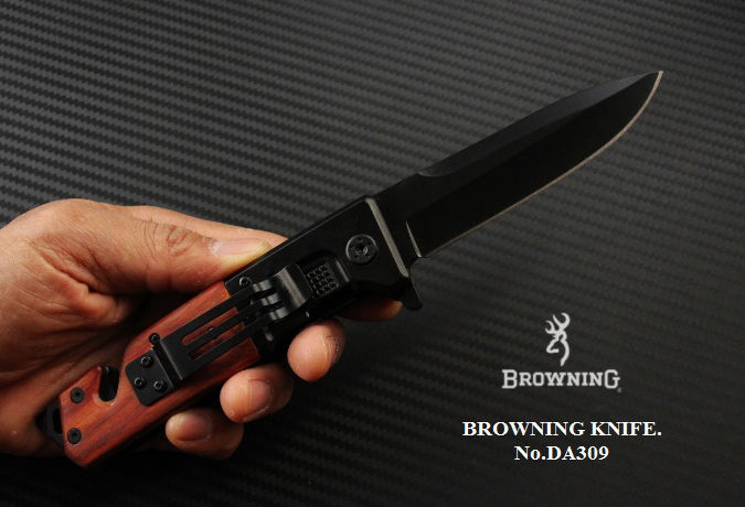 มีดพับ-browning-da309-stainless-steel-มีดsurvival-knife-ด้ามไม้