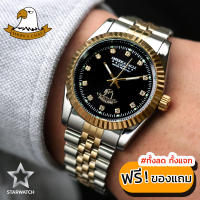 GRAND EAGLE นาฬิกาข้อมือสุภาพบุรุษ สายสแตนเลส รุ่น AE001G - SilverGold/Black