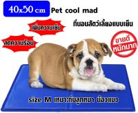 Pet cool matแผ่นเจลรองนอนหมา Size M 40X50 cm ที่นอนเย็นสบายเหมาะสำหรับให้สัตว์เลี้ยงที่ขี้ร้อนนอนช่วยลดอุณหภูมิสัตว์เลี้ยง ได้ถึง 2-4 องศา เย็นและนุ่มสบาย เย็นสบายอย่างเป็นธรรมชาติ ไม่เสี่ยงต่อสภาวะปอดชื้น โดยไม่ต้องแช่เย็น