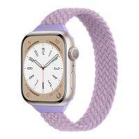 Braided Solo Loop For Apple watch band 41mm 40mm 44mm 45mm 49mm Slim Fabric Elastic bracelet iWatch serie 8 7 6 3 se Ultra Strap Straps