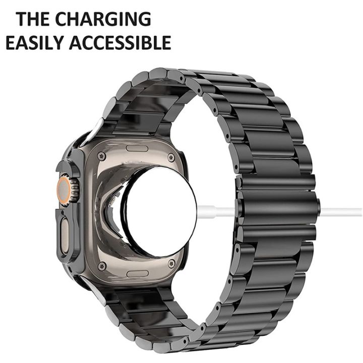 g2ydl2o-beiziye-สายนาฬิกาข้อมือ-สเตนเลส-พร้อมเคส-สําหรับ-for-iwatch-band-49-มม-metal-series-8-ultra-for-apple-watch-49-มม