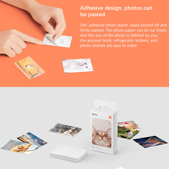 xiaomi-mi-photo-paper-2x3-20pcs-กระดาษปริ้นรูปถ่าย-กระดาษสติ๊กเกอร์-จำนวน-20-แผ่น-สำหรับเครื่องปริ้นรูปเสี่ยวมี่