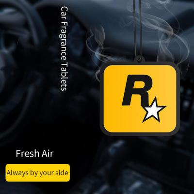 【DT】  hotCar Fragrance R Star Pendant Air Freshener Car Rear View Hanging Long-Lasting Aromatherapy Fragrance Tablets Car Deodorization