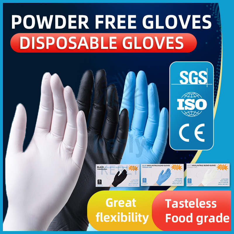 100pcs Disposable Gloves Anti infection Food Grade Waterproof Allergy Free Glove 