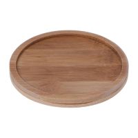 Round Bamboo Saucer Plant Tray Mini Plant Flower Pot Stand Favor Succulent Pot Tray Simple Elegant Design Home Balcony Decor