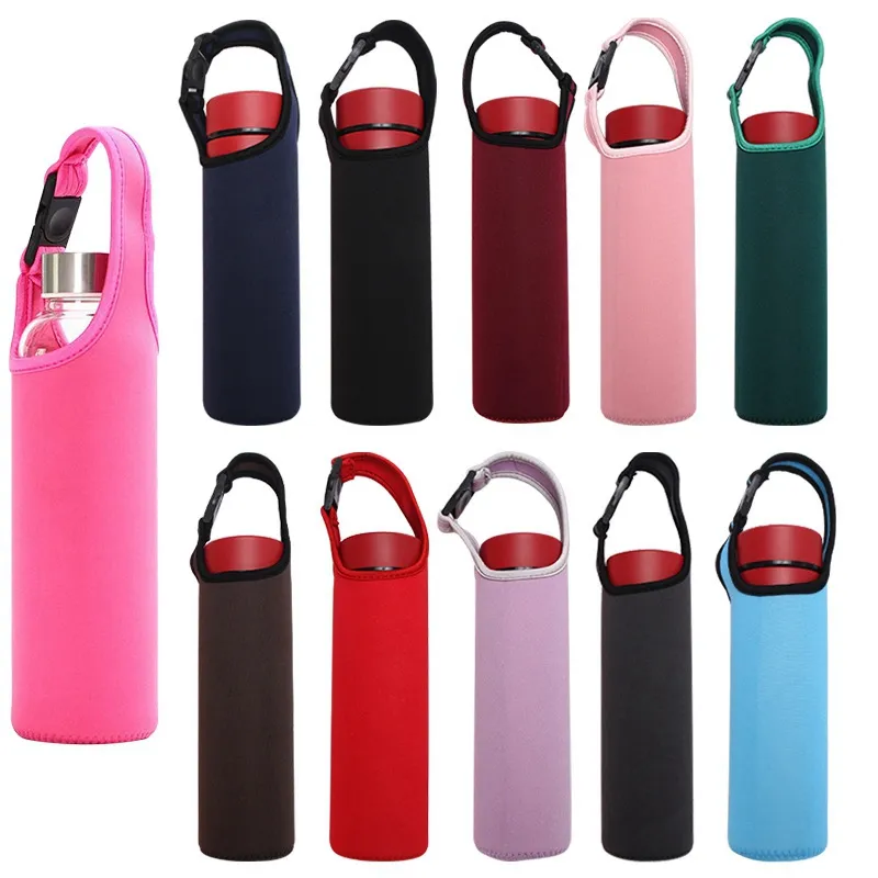 450ml-600ml Portable Neoprene Vacuum Cup Sleeve Water Bottle Cover  Insulator Sleeve Bag Glass Bottle Case