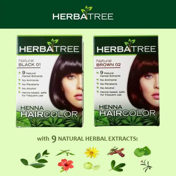 HerbaTree Henna Hair Color (Promo Pack) 2S | Lazada