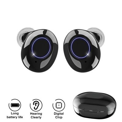 ZZOOI 1 Pair Intelligent Hearing Aid USB Rechargeable Mini In Ear Invisible Hearing Aids Adjustable Tone Sound Amplifier For Deaf Elde