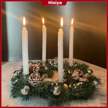 Christmas Advent Candle Holderstick Wreath 30cm With 4 Advent