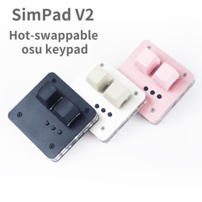 Original SimPad V2 RGB OSU คีย์บอร์ดขนาดเล็ก,ทดสอบเพลาล้อระบบสัมผัสปุ่มกดสำหรับเล่นเกมสวิตช์ Cherry Mx สีแดงเกมโปรแกรมได้คีย์บอร์ดแบบกลไก DIY