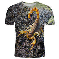 2023 NewMen S Fashion Tops Summer 3D Printed Scorpion Short Sleeve T-Shirt