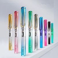 5PCs Colorful Transparent Fountain Pens Ink Childrens Calligraphy Practice Writing Pen Replaceable Ink Bag Nib Free Shipping  Pens