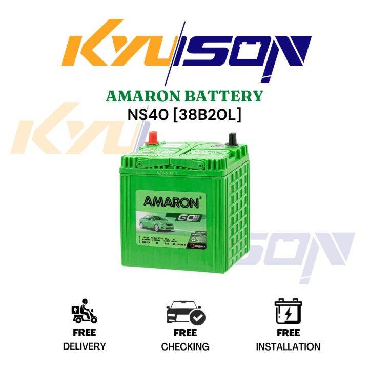 Amaron Go NS40 NS40ZL 38B20L Car Battery Bateri Kereta | Myvi Bezza ...