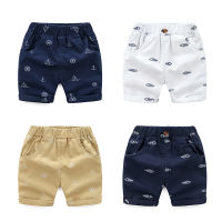 Cotton Shorts For Kids Children Boys Summer New Fashion Baby Cartoon Print Cotton Elastic Khaki Shorts Soft Fifth Pants Outfit