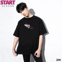 START Just Say Bad  ® เสื้อยืด Oversize รุ่น Jesus สีดำ ( ลิขสิทธิ์แท้ ) เสื้อตัวใหญ่ ชาย แขนสั้น M L OS