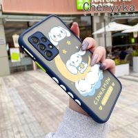 Jlingji เคสปลอกสำหรับ Samsung กาแลคซี A52s 5G A52 4G A52 5G เคสนิ่มลายมีน้ำค้างแข็งโปร่งใสบางหวานเคสขอบสี่เหลี่ยมแข็งปลอกซิลิโคนปกป้องคลุมทั้งหมด