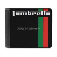 Lambrella Mens Wallet Leather Wallet Luxury Wallet Card Wallet Male Motorsport Racing Lambretta Piagio