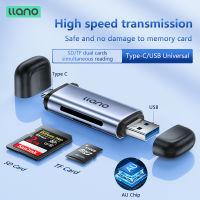 LLANO เครื่องอ่านการ์ดประเภท C USB 3.0การ์ดความจำเครื่องอ่านการ์ดการ์ดความจำไมโคร SD พร้อมอ่านสองรองรับอินเตอร์เฟสพร้อมกันสำหรับการแท็บเล็ตโทรศัพท์พีซี