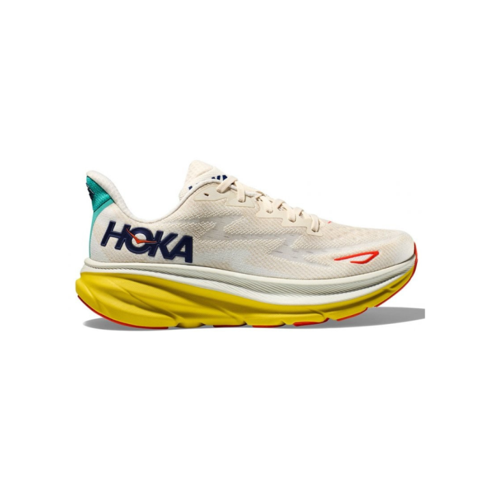 Sepatu Running Unisex Hoka One One Clifton 9 Eggnog Passion Fruit
