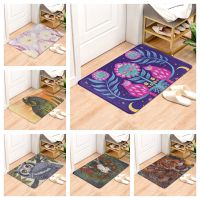 Oil painting cartoon Animal Doormat Bedroom Printed Soft Kitchen Balcony Mat Anti-slip Floor Rug Door Mat Foot Pad Home Decor