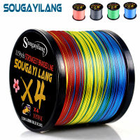 Sougayilang สายเบ็ดตกปลา PE X4แบบถักแข็งแรงและทนทานสายเบ็ดตกปลา100M 300M 559M 1059M 0.12Mm-0.40Mm 8KG - 30.2KG สำหรับปลาคาร์พเบสน้ำเค็มน้ำจืด