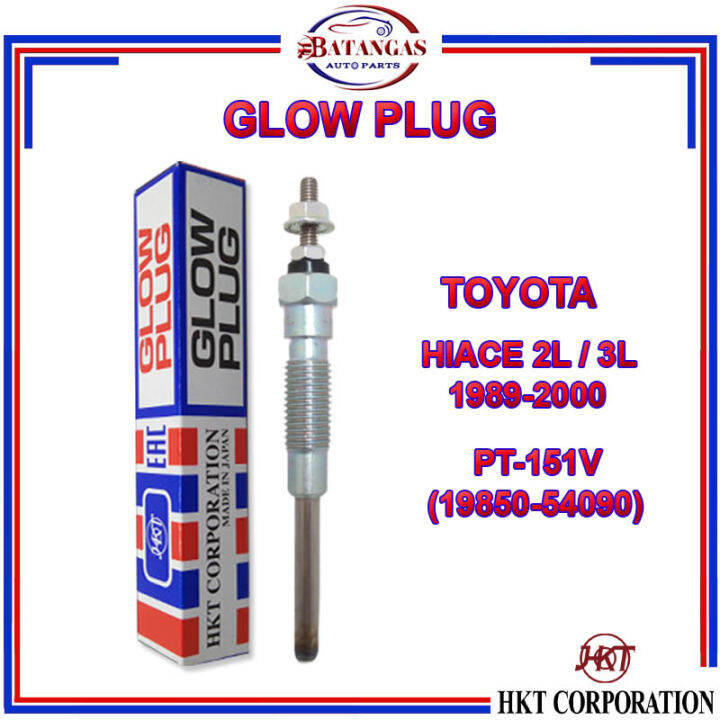 GLOW PLUG (1pc.) for TOYOTA HIACE 2L/3L (19892000) PT151V/1985054090