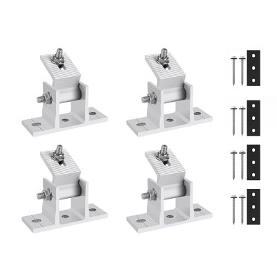 4Sets Solar Panel Brackets Adjustable Triangular Aluminum Solar Panel Roof Mounting Bracket 15-30° Adjustable Pv Module Brackets, Solar Mountings, Flat Roof, Mounting Solar Module