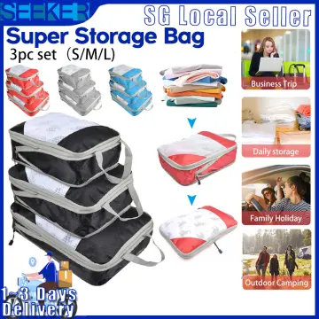 3/4PCS Vacuum Sealer Storage Bags Compression Bag Clothes Space Saver Set  Travel