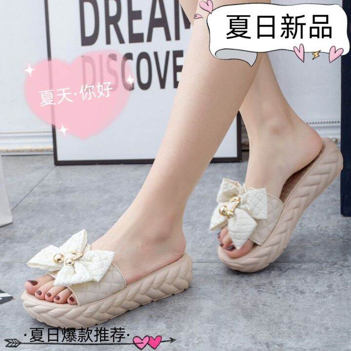 july-internet-celebrity-fashion-hot-style-high-end-all-match-non-slip-2023-new-shoes-flat-heel-slippers-womens-outerwear