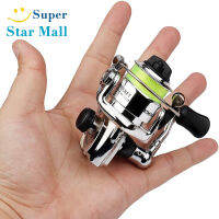 Supermall Mini Ice Fishing Spinning Reels แบบพกพา Ultra-Light ที่มีประสิทธิภาพซ้ายขวามือความเร็วสูง Fishing Tackle