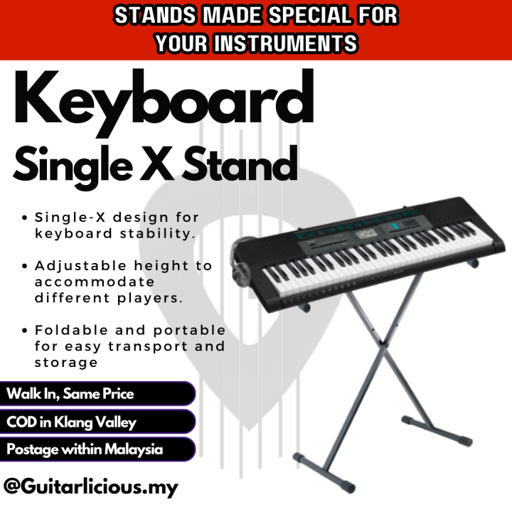 [READY STOCK MALAYSIA] Keyboard Stand Detachable Single "X" Keyboard
