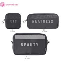 ✿WB✿ Women Cosmetic Portable Bag Mesh Makeup Pouch Travel Toiletry Organizer