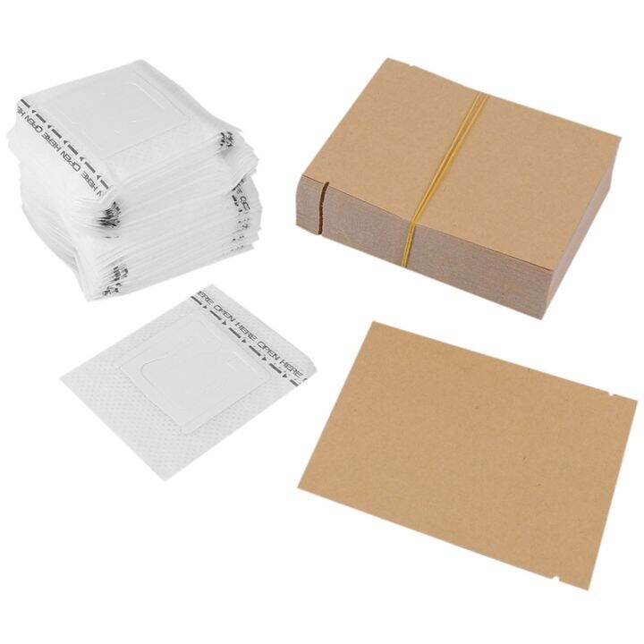100 Set Combination Coffee Filter Bags and Kraft Paper Coffee Bag,Portable Office Travel Drip