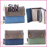 SUN BOX กระเป๋าหูฟังโทรศัพท์ กระเป๋าผู้ชายผู้หญิง กระเป๋ากุญแจกุญแจ กระเป๋าเครื่องสำอาง กระเป๋าใส่เหรียญ กระเป๋าถือแบบถือ ที่ใส่บัตร กระเป๋าสตางค์ผ้าใบแคนวาส กระเป๋าผ้าใบแคนวาส กระเป๋าสตางค์มีซิป