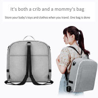 Foldable Nappy Backpack Bag Mummy Large Capacity Bag Mom Baby Multi-function Waterproof Bed Bag Outdoor Travel Move Diaper Bags