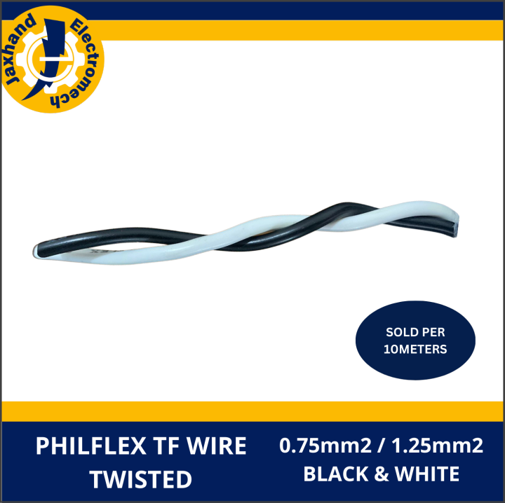 Philflex TF Wire Twisted 0.75mm² / 1.25mm², Stranded,10 Meters per ...