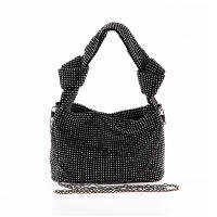 ผู้หญิง Handmade Rhinestone Knot กระเป๋าสะพายไหล่กระเป๋าเก็บของสำหรับปาร์ตี้