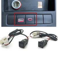 For VW Golf 6 Jetta 5 MK5 Red LED Car PD Type C/QC 3.0 USB Quick Charger Phone Charging Socket with Power Outlet Adapter