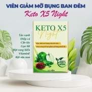 QUÀ TẶNG KO BÁN Viên giảm mỡ bụng ban đêm Keto X5 Night ROXI Beauty 15 viên