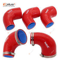 EPLUS Universal Silicone Tubing Hose 90 Degrees big to small Connector Car Intercooler Turbo Intake Coupler Red Multi Size