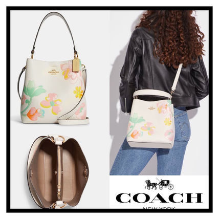 กระเป๋าของแท้-coach-c8609-rowan-satchel-with-dreamy-land-floral-print-midnight-multi-กระเป๋าถือ-crossbody-กระเป๋าถือ