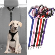Pet Dog Cat Car Seat Belt Adjustable Harness Seatbelt Lead Leash for Small