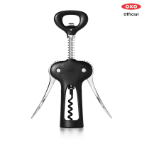 OXO ที่เปิดขวดไวน์ สแตนเลส l OXO GG Winged Corkscrew with Bottle Opener เปิดขวดไวน์และเปิดฝาจีบได้ง่าย ที่บิดโค้งมนที่สะดวกสบายและมีที่เปิดขวดในตัว