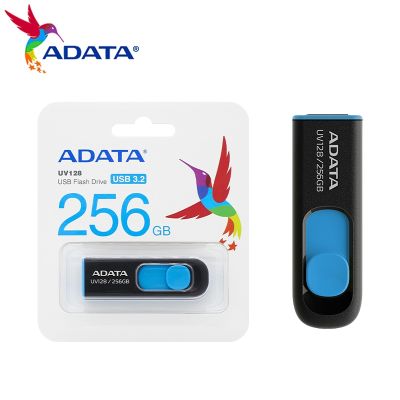 ADATA USB 3.2 128GB Flash Drive 256GB Retractable Capless Pen Drive 64GB UV128 USB Flash Drive 32GB High Speed Pendrive For PC