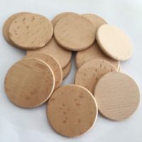 【YF】﹍⊕►  10PCS 30mm Wood Slices Unfinished Round Coins Cutouts Ornaments for and Decoration